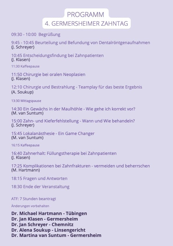 4. Germersheimer Zahntag – 20. Juni 2026
